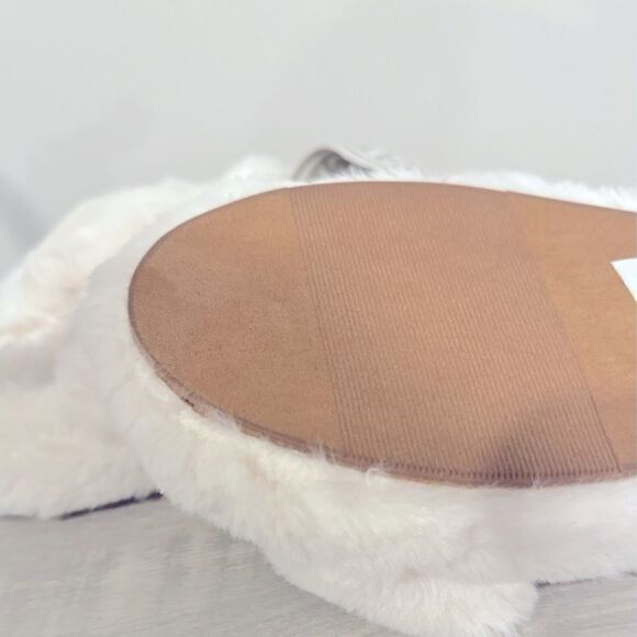 BCBGENERATION Women's Soffi Faux Fur Slippers shoes- Ivory -Size 10 New - Picture 10 of 10